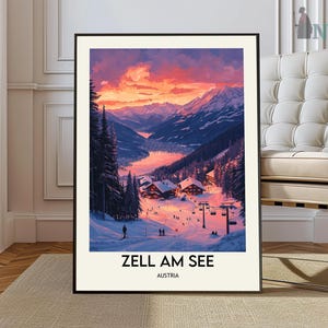 Zell am See Travel Poster, Zell am See Wall Art, Zell am See Poster Print, Zell am See Photo, Zell am See Decor, Austria