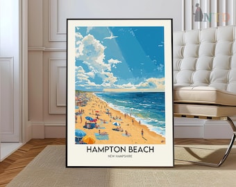 Impression de Hampton Beach, art mural Hampton Beach, affiche de Hampton Beach, photo de Hampton Beach, Hampton Beach New Hampshire, affiche de la Nouvelle-Angleterre