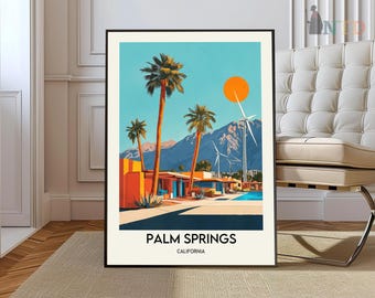 Palm Springs Print, Palm Springs Wall Art, Palm Springs Poster, Palm Springs Photo, Palm Springs Poster Print, Palm Springs California art