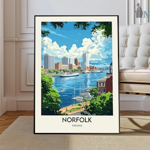 Norfolk Print, Norfolk Wall Art, Norfolk Poster, Norfolk Photo, Norfolk Poster Print, Norfolk Travel Poster, Norfolk Virginia poster