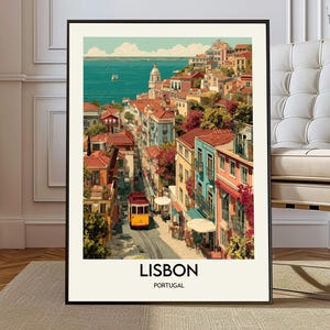 Lisbon Travel, Lisbon Portugal, Portugal Art, Lisbon Art, Lisbon Print, Lisbon Skyline, Lisbon Poster, Portugal Poster, Lisbon Wall Art
