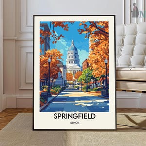 Springfield Travel Poster Massachusetts, Springfield Wall Art, Springfield Poster Print, Springfield Photo, Springfield Decor, USA