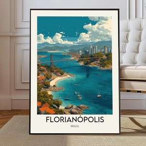 Florianópolis Print, Florianopolis Poster, Florianópolis Wall Art, Florianópolis Travel, Florianópolis art, Brazil Print, Santa Catarina