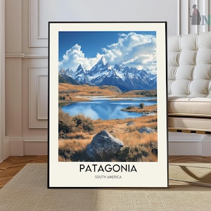 Poster Patagonia, art mural Patagonia, impression Patagonia, photo Patagonia, impression poster Patagonia, voyage Patagonia, Patagonie chili