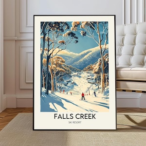Pôster do Falls Creek Ski Resort, Arte de parede do Falls Creek Ski Resort, Impressão do Falls Creek Ski Resort, Foto do Falls Creek Ski Resort, Arte australiana