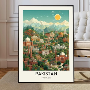 Pakistan poster, Pakistan Wall Art, Pakistan Print, Pakistan Photo, Pakistan Poster, Pakistan Travel, Pakistan city, Pakistan map