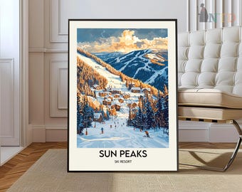 Sun Peaks Ski Resort poster, Sun Peaks Ski Resort Wall Art, Sun Peaks Ski Resort Print, Sun Peaks Ski Resort Photo, Sun Peaks Ski Canada