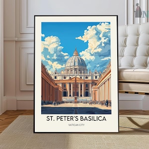St. Peter&#39;s Basilica poster, St. Peter&#39;s Basilica Wall Art, St. Peter&#39;s Basilica Print, St. Peter&#39;s Basilica Photo, Vatican City poster