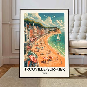 Cartel de Trouville-sur-Mer, Arte de pared de Trouville-sur-Mer, Impresión de Trouville-sur-Mer, Foto de Trouville-sur-Mer, Trouville-sur-Mer Normandía Francia