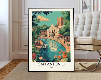 Póster de San Antonio, Arte mural de San Antonio, Impresión de San Antonio, Foto de San Antonio, Impresión de póster de San Antonio, Póster de viaje de San Antonio, Texas