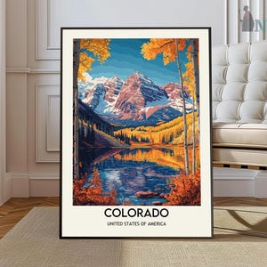Carte du Colorado, impression de carte du Colorado, carte personnalisée du Colorado, art mural Colorado, affiche de voyage Colorado, affiche Colorado, Denver Colorado