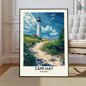Cape May Travel Poster, Cape May Wall Art, Cape May  Print, Cape May Photo, Cape May Decor, New Jersey Poster, Cape May New Jersey