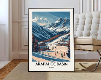 Arapahoe Basin Ski Resort Poster: Colorado Mountain Art
