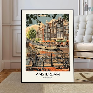 Amsterdam Print, Amsterdam Wall Art, Amsterdam Poster, Amsterdam Photo, Amsterdam city Print, Amsterdam Travel Poster, Amsterdam Netherlands