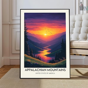 Appalachian Mountains Print, Appalachian Print, Appalachian Poster, Appalachian Trail, Appalachian Wall Art, Appalachian Art, Mountain Print
