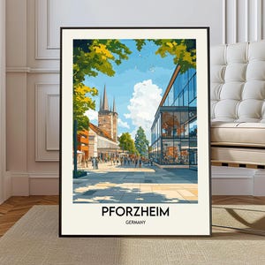 Pforzheim poster, Pforzheim wall art, Pforzheim print, Pforzheim photo, Pforzheim travel, Pforzheim city, Pforzheim map, Pforzheim Germany