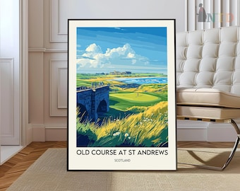 old course at St Andrews Print, St Andrews Wall Art, St Andrews Poster, St Andrews Photo, St Andrews Poster Print, St Andrews Wall Decor