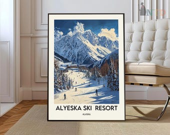 Alyeska Resort Print, Alyeska Resort Wall Art, Alyeska Resort Poster, Alyeska Resort Photo, Alyeska Resort Poster Print, Alyeska ski Resort