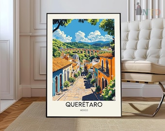 Affiche Querétaro, art mural Querétaro, impression Querétaro, photo Querétaro, impression affiche Querétaro, affiche de voyage Querétaro, Querétaro Mexique