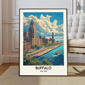Buffalo Print, Buffalo Poster, Buffalo Wall Art, Buffalo Travel, Buffalo art print, Buffalo artwork, Buffalo Photo, Buffalo New York Print