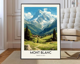 Mont Blanc poster, Mont Blanc Wall Art, Mont Blanc Print, Mont Blanc Photo, Mont Blanc Massif  Print, Mont Blanc Travel, Mont Blanc art