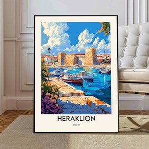 Heraklion Poster, Heraklion Wall Art, Heraklion Print, Heraklion Photo, Heraklion Poster Print, Heraklion Travel Poster, Crete poster