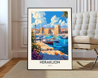 Heraklion Poster, Heraklion Wall Art, Heraklion Print, Heraklion Photo, Heraklion Poster Print, Heraklion Travel Poster, Crete poster