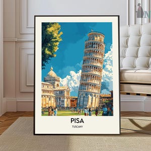 Pisa Print, Pisa Wall Art, Pisa Poster, Pisa Photo, Pisa Poster Print, Pisa Travel Poster, Tuscany Italy, Pisa Italy, Pisa Tuscany