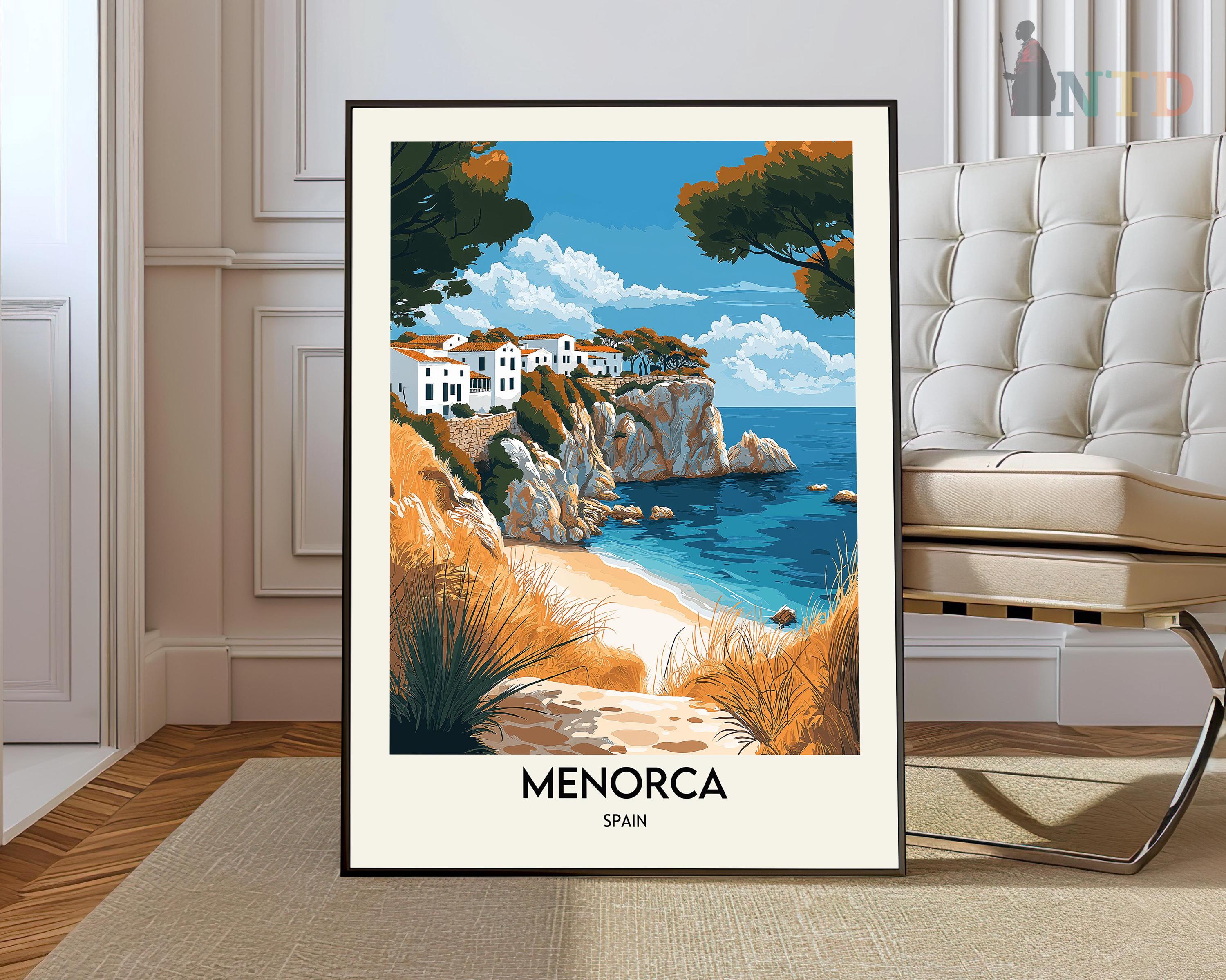 Impression de Minorque, art mural de Minorque, affiche de Minorque, photo de Minorque, impression d'affiche de Minorque, affiche de voyage de Minorque