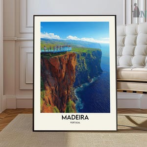 Madeira Travel Print Madeira Wall Decor Portugal Madeira Art Madeira Wall Art Portugal Poster Gift Madeira Wall Poster Madeira Gift Poster