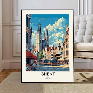 Ghent Poster, Ghent Print, Ghent Photo, Ghent Wall Art, Belgium Poster, Belgium Print, Digital Print, Travel Gift, Ghent Belgium poster