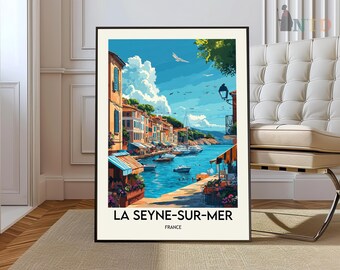 Cartel de La Seyne-sur-Mer, Arte mural de La Seyne-sur-Mer, Impresión de La Seyne-sur-Mer, Foto de La Seyne-sur-Mer, Francia de La Seyne-sur-Mer, Arte de la Costa Azul