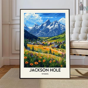 Affiche Jackson Hole, oeuvre d'art murale Jackson Hole, impression Jackson Hole, photo Jackson Hole, impression d'affiche Jackson Hole, affiche de voyage Jackson Hole