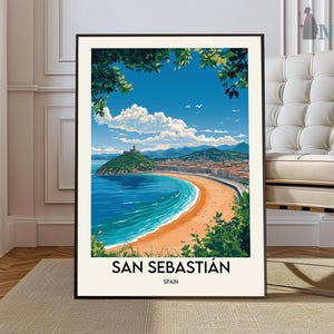 San Sebastistian Poster, San Sebastian Wandkunst, San Sebastian Druck, San Sebastian Foto, San Sebastian Poster Druck, San Sebastian Spanien