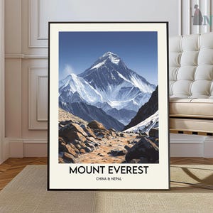 Mount Everest poster, Mount Everest Wall Art, Mount Everest Print, Mount Everest Photo, Mount Everest Poster Print, Mount Everest Travel,