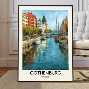 Gothenburg print, Gothenburg poster, Gothenburg wall art, Gothenburg decor, Gothenburg gift, Gothenburg artwork, Gothenburg Sweden poster