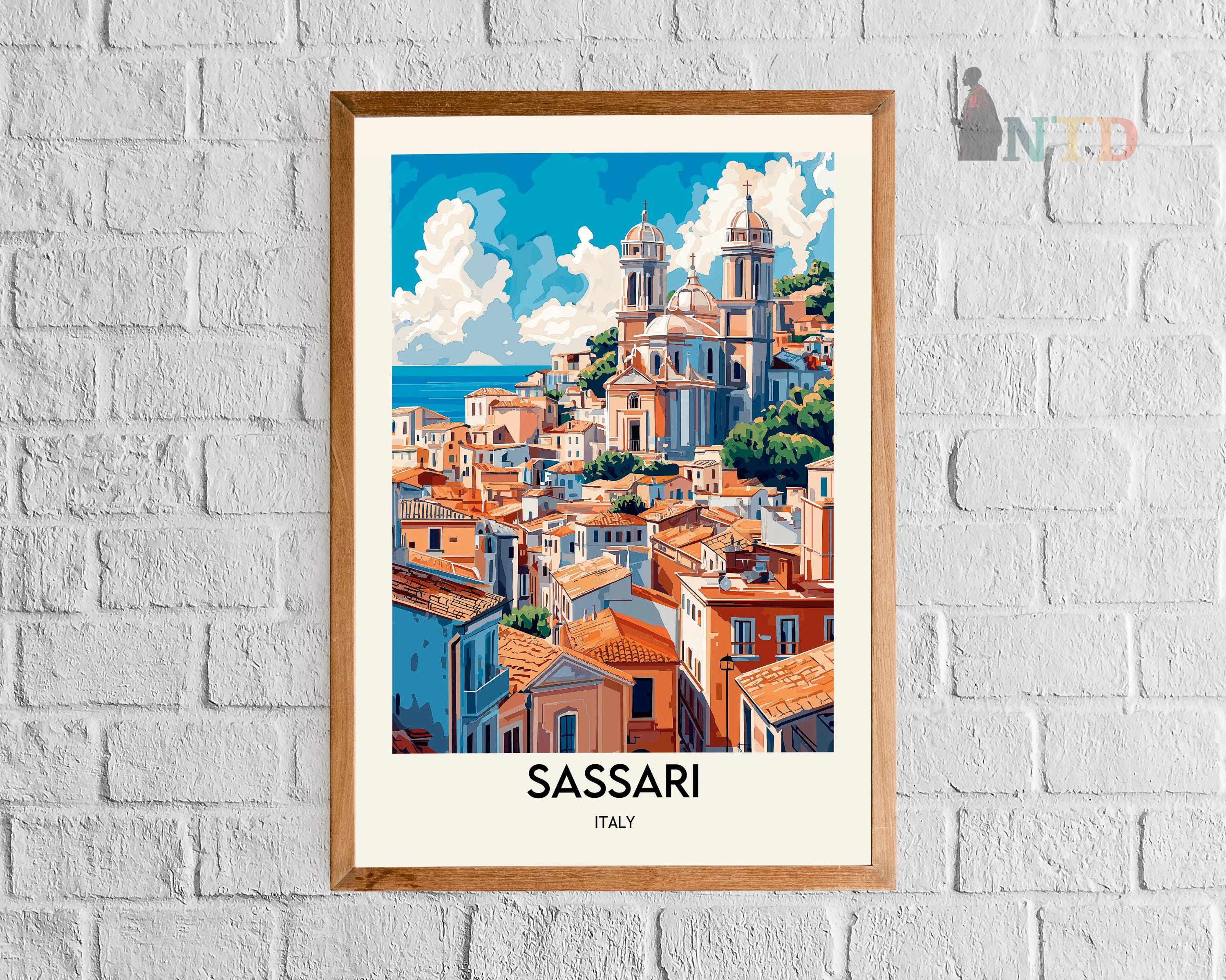 Sassari Sardinia Poster: City Travel Print, Ready to Hang - Etsy