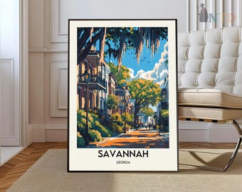 Savannah poster, Savannah Wall Art, Savannah Print, Savannah Photo, Savannah Poster Print, Savannah Travel Poster, Savannah Gift
