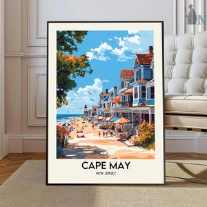Cape May Travel Poster, Cape May Wall Art, Cape May  Print, Cape May Photo, Cape May Decor, New Jersey Poster, Cape May New Jersey