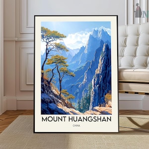 Mount Huangshan poster, Mount Huangshan Wall Art, Mount Huangshan Print, Mount Huangshan Photo, Mount Huangshan Poster Print