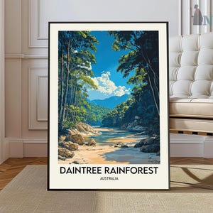 Daintree Australia Travel Print Daintree Rainforest Wall Decor Australian Nature Poster Daintree Travel Prints Tropical Art Print