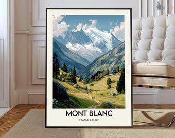 Mont Blanc poster, Mont Blanc Wall Art, Mont Blanc Print, Mont Blanc Photo, Mont Blanc Massif  Print, Mont Blanc Travel, Mont Blanc art
