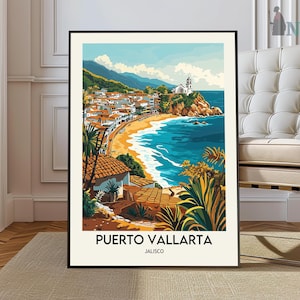 Puerto Vallarta Travel Poster, Puerto Vallarta Wall Art, Puerto Vallarta Poster Print, Puerto Vallarta Photo, Puerto Vallarta Decor, Mexico