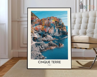 Cinque Terre Travel Poster, Cinque Terre Wall Art, Cinque Terre Poster Print, Cinque Terre Photo, Cinque Terre Decor, Italy