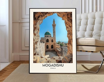 Mogadishu Print, Mogadishu Art, Mogadishu Poster, Mogadishu Photo, Mogadishu art Print, Mogadishu painting, Somalia poster, Vintage poster