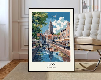 Oss poster, Oss Wall Art, Oss Print, Oss Photo, Oss decor, Oss Travel, Oss gift, Oss map, Oss Netherlands, Oss city poster