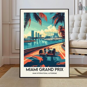 Miami Grand Prix-poster, Miami Grand Prix-muurkunst, Miami Grand Prix-afdruk, Miami Grand Prix-foto, Miami Grand Prix-posterafdruk