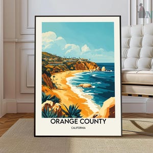 Impression du comté d'Orange, art mural du comté d'Orange, affiche du comté d'Orange, photo du comté d'Orange, impression d'affiche du comté d'Orange, comté d'Orange en Californie