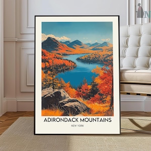 Adirondack Mountains Druck, Adirondack Mountains Wandkunst, Adirondack Poster, Adirondack Mountains Foto, New York Druck, Lake Plapid