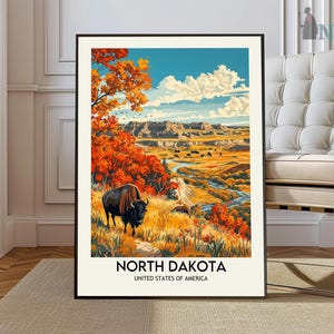 North Dakota Print, North Dakota Wall Art, North Dakota Poster, North Dakota Photo, North Dakota Wall Decor, USA poster